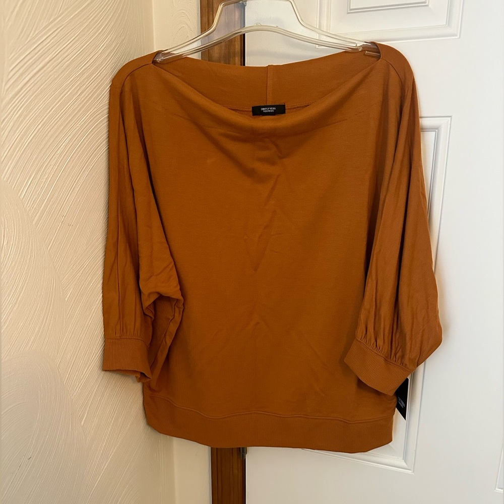 Simply Vera VeraWang Burnt Orange blouse